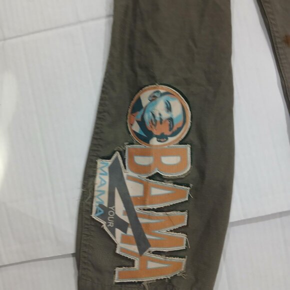 Point Zero Military Green Obama Patches Shirt/Jacket size XL. - Picture 3 of 14